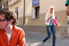 People Passing Rezime Caffee (in Belgrade)