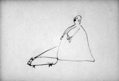 A Man and His Dog Out for Air